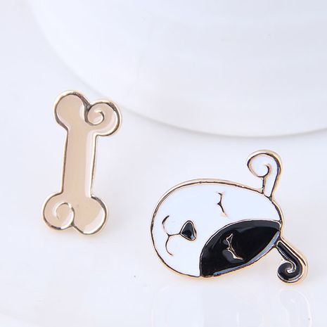 Boucles d'oreilles asymétriques en os de chien de mode coréenne yiwu nihaojewelry en gros NHSC210060's discount tags