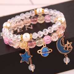 Mode coréenne simple et polyvalent multi-éléments pendentif cristal boule de verre perle mode double couche bracelet yiwu nihaojewelry gros NHSC210468
