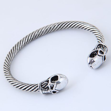 Nouveau mode métal simple rétro crâne ouverture bracelet yiwu nihaojewelry gros NHSC210467's discount tags