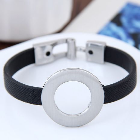 Mode doux OL métal simple cercle bracelet en cuir yiwu en gros NHSC207123's discount tags