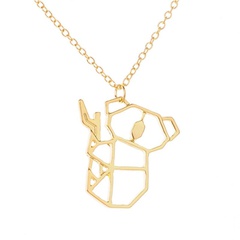 Animal necklace koala bear pendant necklace copper chain hollow bear necklace clavicle chain wholesale