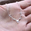 Simple Antler Necklace Christmas Elk Reindeer Pendant Necklace Female Clavicle Chain Fawn Antler Necklace Wholesalepicture38