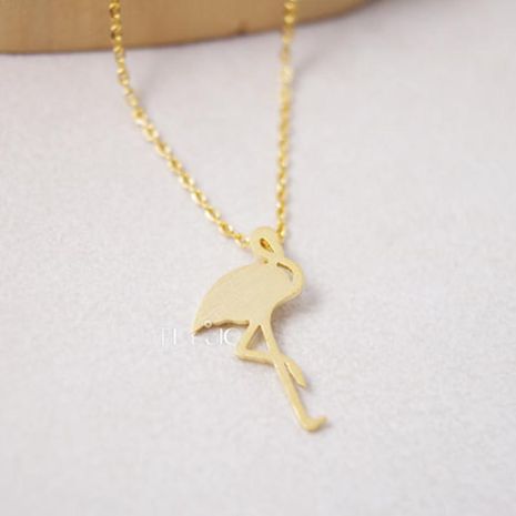 Cute animal necklace ostrich red-crowned crane pendant necklace short fine clavicle chain wholesale's discount tags