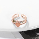 Korean fashion flower open ring new artificial gem diamond love ringpicture13