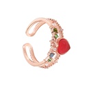 Korean fashion flower open ring new artificial gem diamond love ringpicture14