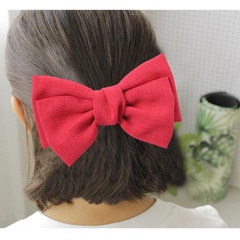 Knotted bow hair clip wild fabric knotted spring clip burlap cheap top clip hair accessories