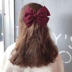 New Tencel Velvet Bow Hair Clip Fashion Korean Hairpin Cheap Spring Clip