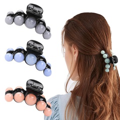 Candy-colored pearl grab clip acrylic large plastic cheap hair clip wholesale