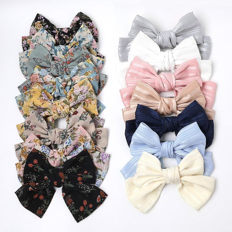 Silk Oversized Butterfly Spring Clip Wild Cloth Knotted Hair Clip Floral Cheap Top Clip Wholesale NHDM206663's discount tags