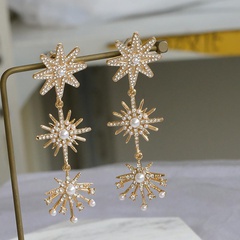 New Fashion Star Earrings with Diamonds Wholesale