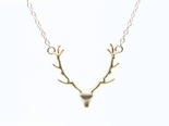 Simple Antler Necklace Christmas Elk Reindeer Pendant Necklace Female Clavicle Chain Fawn Antler Necklace Wholesalepicture44