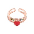 Korean fashion flower open ring new artificial gem diamond love ringpicture17