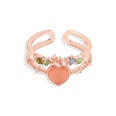 Korean fashion flower open ring new artificial gem diamond love ringpicture18