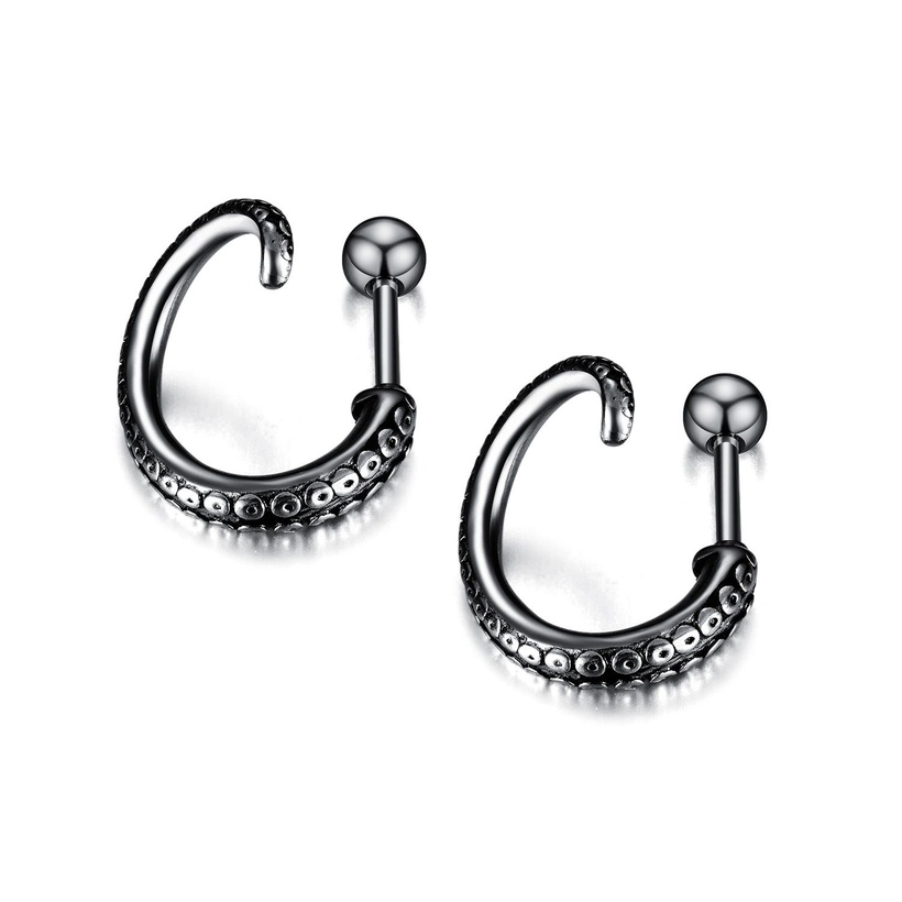 New fashion classic retro stainless steel octopus tentacles earrings ...