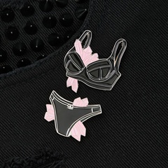 Summer bikini pink underwear bra bra triangle triangle underwear fun brooch wholesale