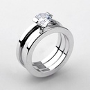 Nueva moda anillo de acero inoxidable anillo doble anillo de acero de titanio desmontable joyera al por mayorpicture8