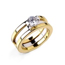 Nueva moda anillo de acero inoxidable anillo doble anillo de acero de titanio desmontable joyera al por mayorpicture9