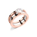Nueva moda anillo de acero inoxidable anillo doble anillo de acero de titanio desmontable joyera al por mayorpicture10