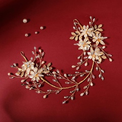 New fashion high-end crystal flowers handmade bridal hair accessories wholesale
