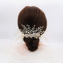 Bridal headdress Korean wedding photography fairy beauty accessories snowflake petal pearl hair clip handmade rice bead clip hair accessoriespicture11