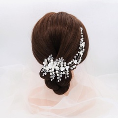 New retro bride wedding headdress acrylic flower pearl hair band wholesale