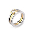 Nueva moda anillo de acero inoxidable anillo doble anillo de acero de titanio desmontable joyera al por mayorpicture17
