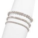 Korean new fashion steel wire bracelet stretch line bracelet multilayer pearl rhinestone bracelet wholesalepicture6