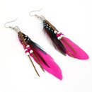 Korean fashion beaded feather earrings nihaojewelry wholesalepicture7