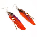 Korean fashion beaded feather earrings nihaojewelry wholesalepicture9