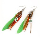 Korean fashion beaded feather earrings nihaojewelry wholesalepicture11