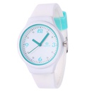 Korean fashion student watch sweet stitching color silicone band watch point drill color stitching color watch wholesalepicture1