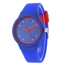 Korean fashion student watch sweet stitching color silicone band watch point drill color stitching color watch wholesalepicture2