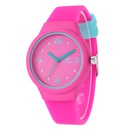 Korean fashion student watch sweet stitching color silicone band watch point drill color stitching color watch wholesalepicture3