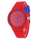 Reloj de estudiante de moda coreano puntada dulce color banda de silicona punto de reloj taladro color costura color reloj al por mayorpicture4