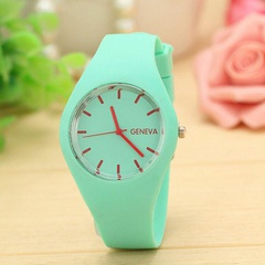 Geneva silicone watch female Korean fashion beautiful color jelly quartz student watch wholesale