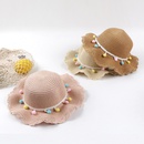 Summer new fashion hat wave edge colored straw hat female big eaves sun hatpicture14