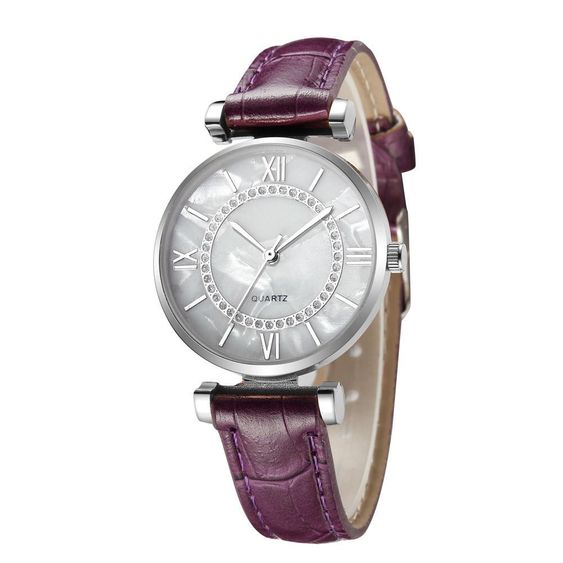 Reloj De Mujer De Moda Sin Logo Cara De Marmol Escala Romana Reloj De Cuarzo Femenino