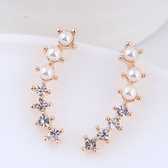Korean fashion sweet OL wild flash diamond pearl earrings yiwu wholesale