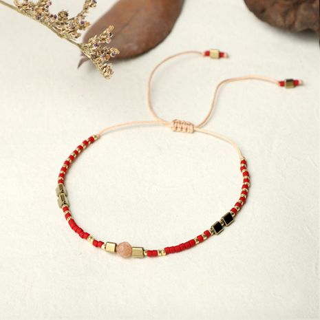 Simple fashion bracelet Miyuki rice beads hand-woven friendship rope bracelet's discount tags