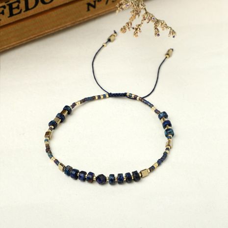 Miyuki rice beads hand-woven friendship rope gold beads simple bracelet wholesale's discount tags