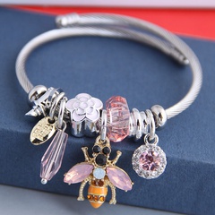 Fashion metal wild pan DL sweet bee multi-element pendant accessories bracelet nihaojewelry wholesale