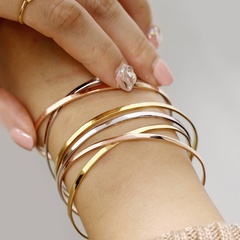 Korean style stainless steel jewelry simple C-shaped bracelet fashion stainless steel bracelet wholesale yiwu nihaojewelry