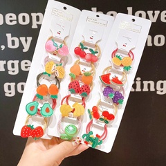 Children's hair accessories nihaojewelry wholesale baby tie hair small rubber band hair ring head rope girl fruit hair rope baby headdress