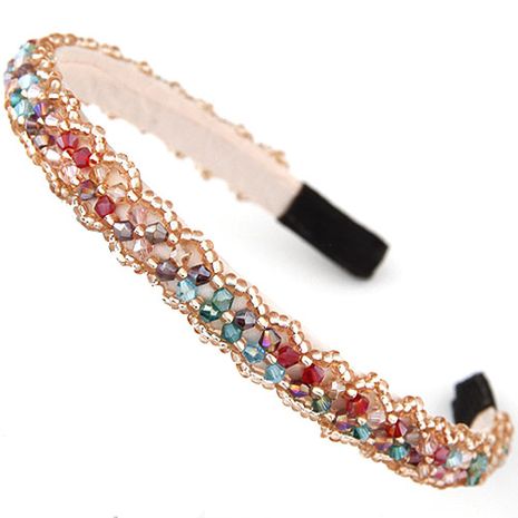 Korean fashion pure hand-made sweet crystal temperament headband nihaojewelry wholesale's discount tags