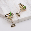 The new simple wine glass full diamond earrings wild diamond earrings wholesalepicture9