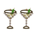 The new simple wine glass full diamond earrings wild diamond earrings wholesalepicture12