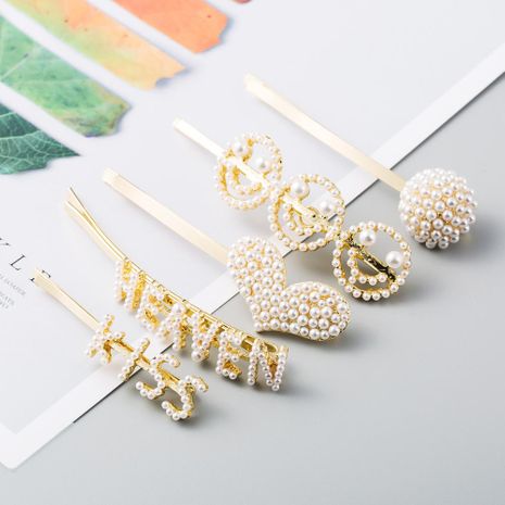 Clip de borde de perla de moda coreana horquilla barata al por mayor's discount tags