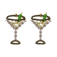 The new simple wine glass full diamond earrings wild diamond earrings wholesalepicture13