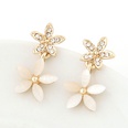 Boutique Korean fashion sweet flash diamond flower opal temperament earringspicture4