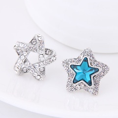 Boutique Korean fashion sweet OL flash diamond lucky star personality earrings